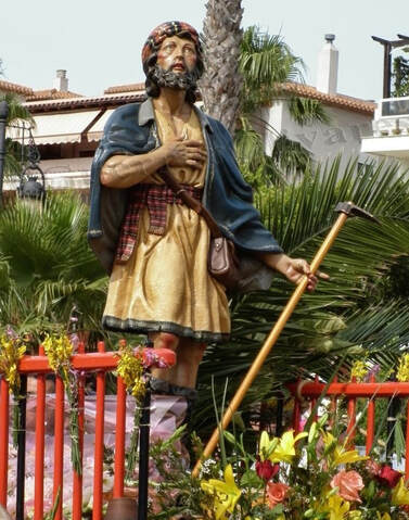 Picture, Art, Saint, Isidore, Laborer, farmer, religious, Christian, Catholic, Art, wood, wooden, wood-carving, sculpture, statue, church,