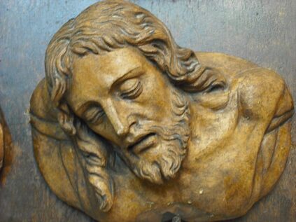 Picture, art, wood, wooden, relief, carved, carving, wood-carving, jesus, lord, christ, wooden, altar, church, altar, decorative, 
